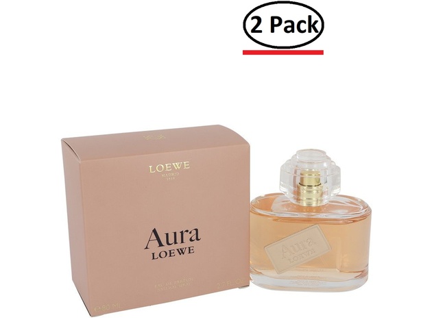 Aura Loewe by Loewe Eau De Parfum Spray 2.7 oz for Women (Package of 2)