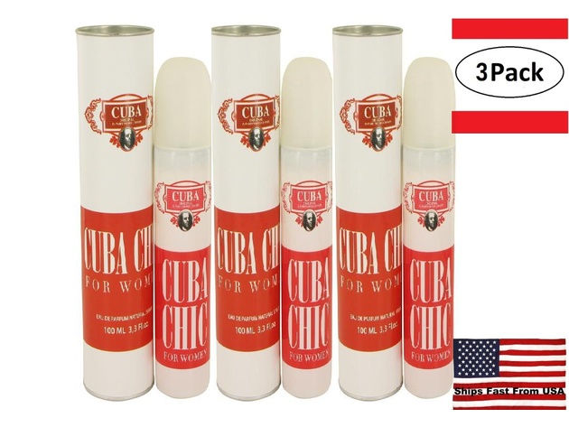 Cuba Chic Eau De Parfum Spray By Fragluxe - 3.3 oz Cuba Chic Eau De Parfum Spray By Fragluxe - 3.3 oz