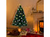 Costway 4Ft Pre-Lit Fiber Optical Firework Christmas Tree Gold Top Star - Green