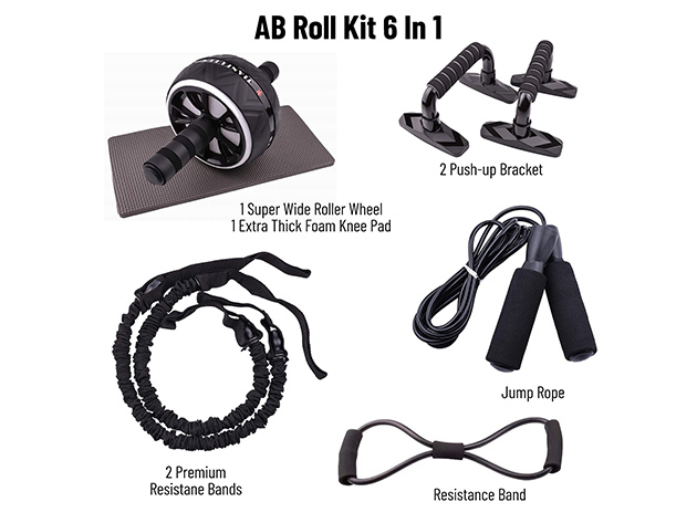 TRAKK Ab Gym Ab Roller 6-in-1 Kit