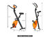 Costway Folding Magnetic Upright Exercise Bike Indoor Cycling Stationary Bike Gym Cardio - Orange + Black