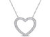 1/4 Carat (ctw I1-I2) Diamond Heart Pendant Necklace in 10K White Gold with Chain