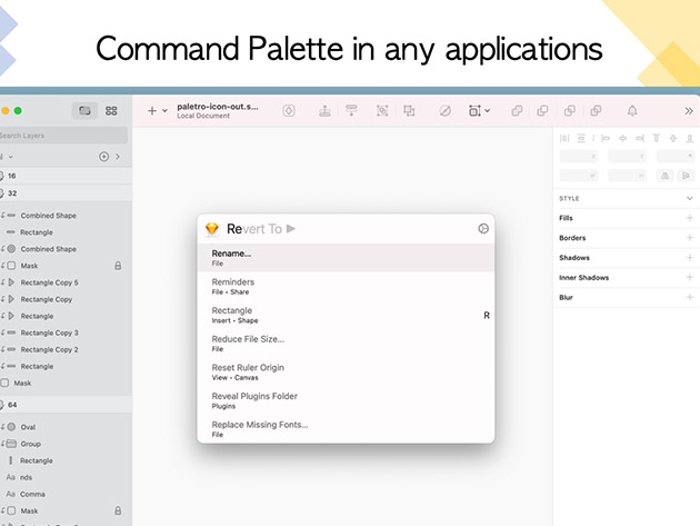 Mac的PALETRO：任何应用程序中的命令调色板