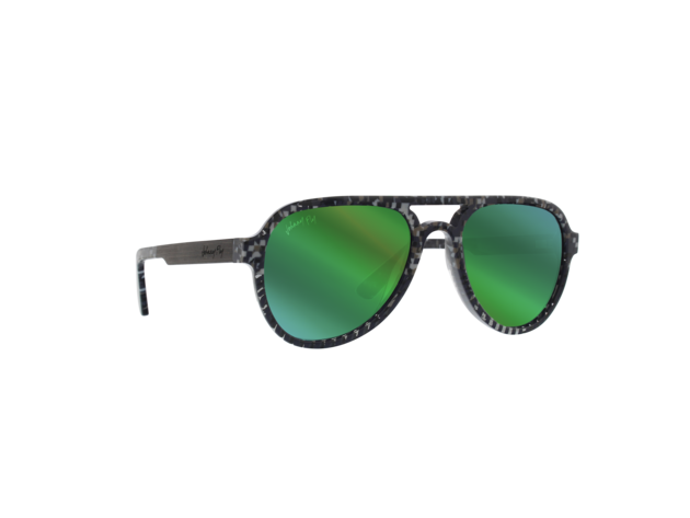 Apache 8Bit Sunglasses Retro Green Reflect Polarized