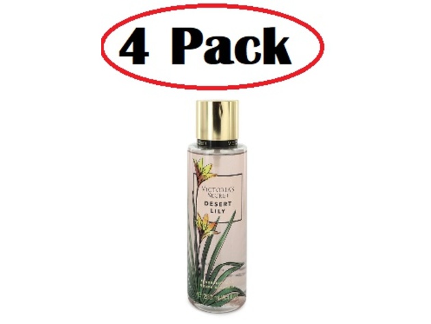 4 Pack of Victoria's Secret Desert Lily by Victoria's Secret Fragrance Mist Spray 8.4 oz