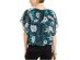 JM Collection Women's Flutter-Sleeve Banded-Hem Top  Blue Size Large