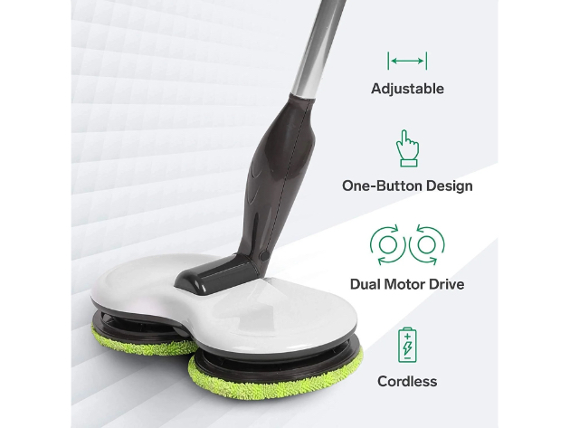 Gladwell Cordless Rechargeable Electric Mop, Floor Cleaner and Scrubber