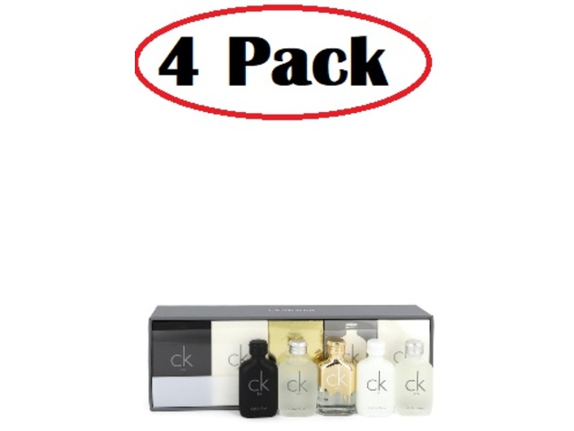 4 Pack of CK ONE by Calvin Klein Gift Set Deluxe Travel Set Includes Two CK One Travel Mini s Plus one of each of CK Be CK One Gold and CK