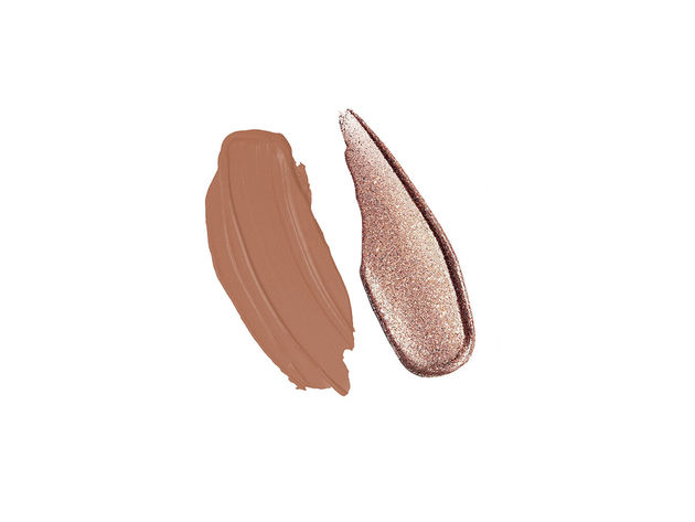 Stila Double Dip Suede Shade & Glitter & Glow Liquid Eye Shadow- Smitten Kitten