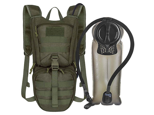 Tactical Hydration Pack with 2.5L Bladder & Thermal Insulation (Green ...