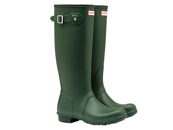 green hunter rain boots
