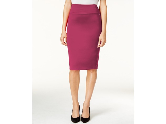 Thalia Sodi Women's Scuba Pencil Skirt Purple Size Medium