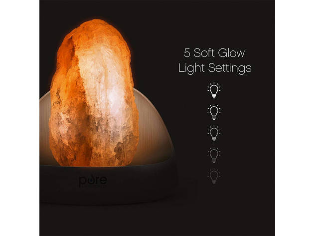 Pure Enrichment PESLTDF PureGlow Crystal Salt Lamp + Diffuser (Large)