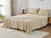 Kathy Ireland 4 Piece Heathered Jersey Knit Cotton Sheet Set