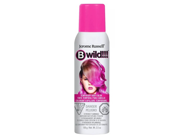 Jerome Russell B Wild Temporary Hair Color Spray for All Hair Types, 3.5 Ounces, Pink