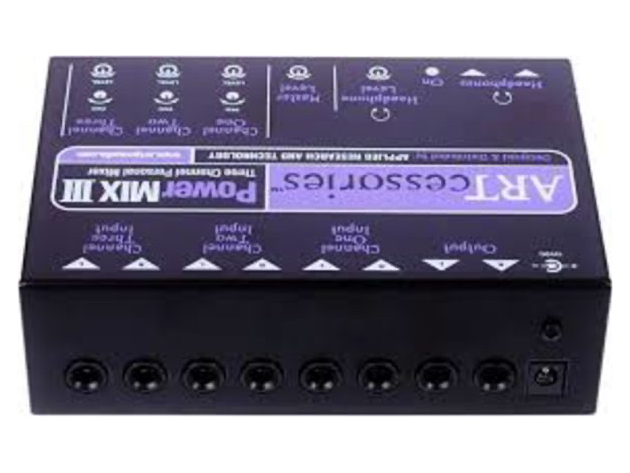 ART (PowerMIX III) - Three Channel Personal Stereo 12V DC Audio Mixer (Used, No Retail Box)