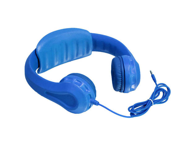 Aluratek AKH01FB Volume-Limiting Wired Foam Headphones - Blue