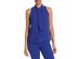 Calvin Klein Women's Tie-Neck Sleeveless Blouse Blue Size Small