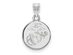 10k White Gold Small U.S. Marine Corps Disc Pendant