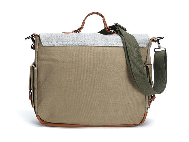 Something Strong Tri-Color Canvas & Wool Messenger