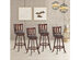 Costway Set of 4 29.5'' Swivel Bar stool Leather Padded Dining Kitchen Pub Bistro Chair - Nut-Brown