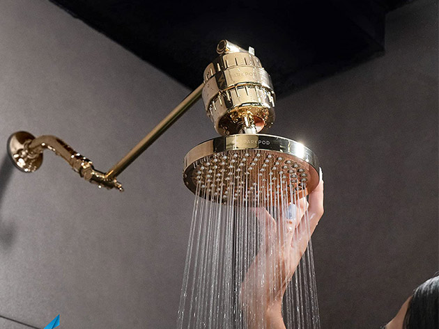 SparkPod High Pressure Rain Shower Head (Gold)