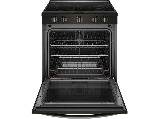 Whirlpool WEE750H0HV 6.4 Cu. Ft. Black Stainless Electric Convection Range