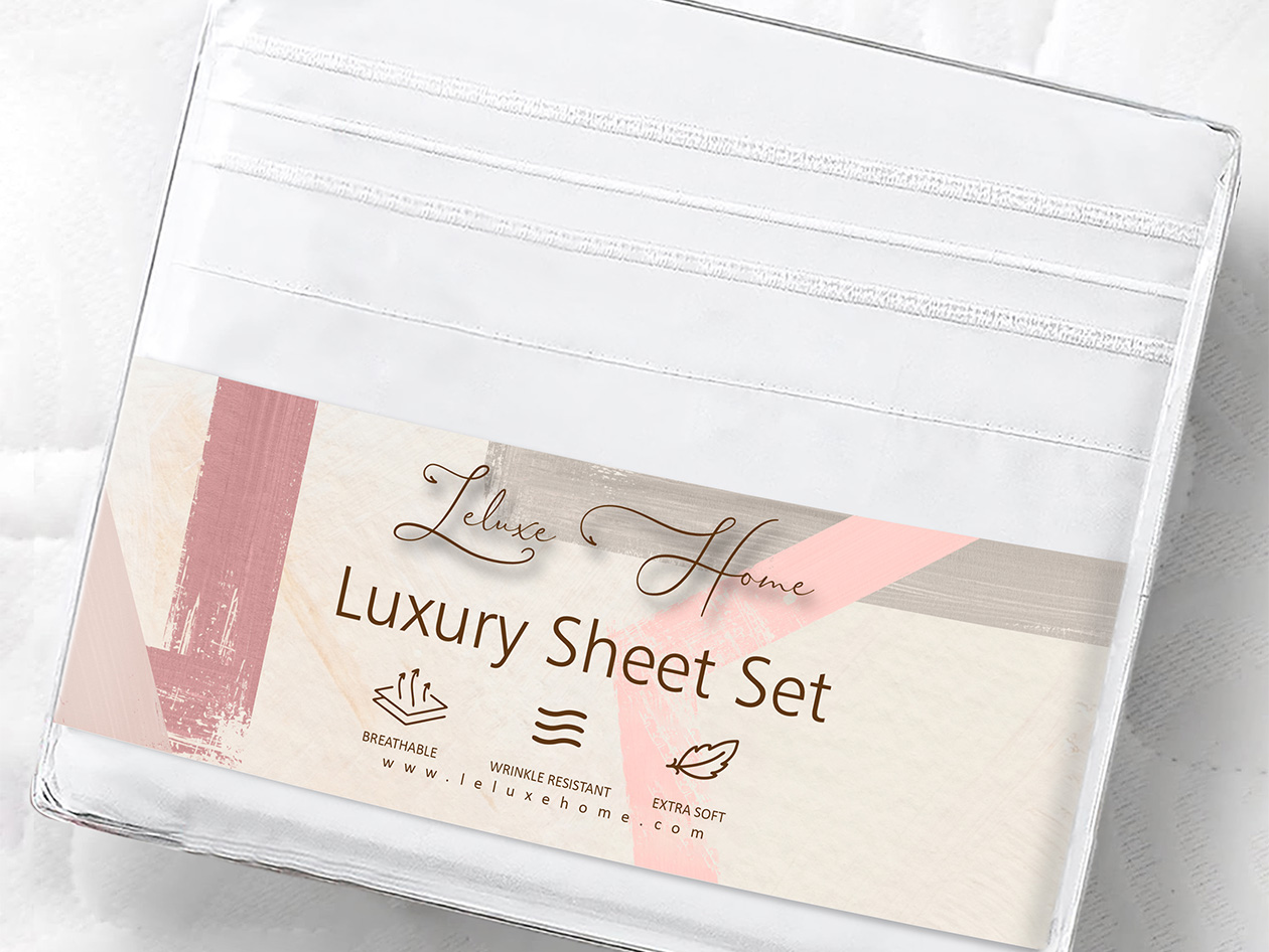 The Luxe 4-Piece Microfiber Bed Sheet Set (White/Full)