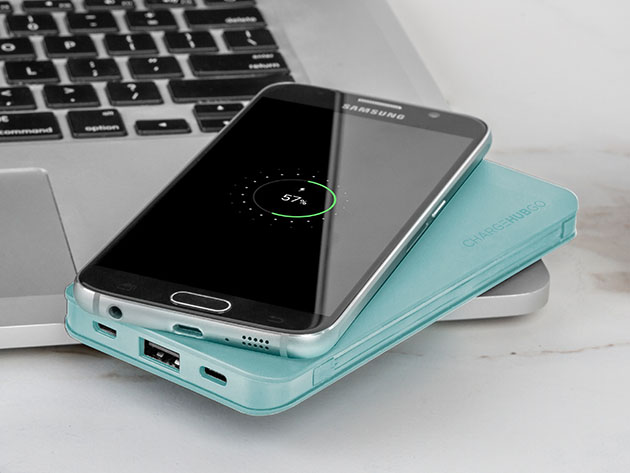 ChargeHubGO+ All-in-One Power Bank (Turquoise)