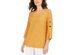 JM Collection Women's Collection Button-Sleeve Crinkle Top Gold Size Medium