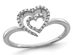 1/10 Carat (ctw) Diamond Sterling Silver Polished Heart Promise Ring - 8