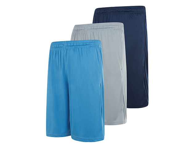 Athletic Shorts for Men with Pockets (3-Pack, Set F/X-Large)