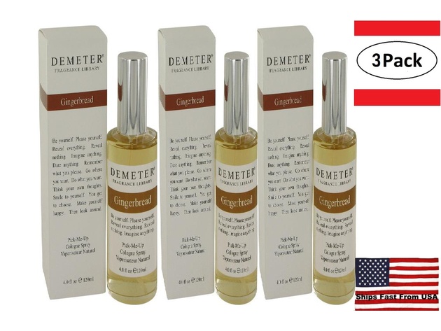 3 Pack Demeter Gingerbread by Demeter Cologne Spray 4 oz for Women