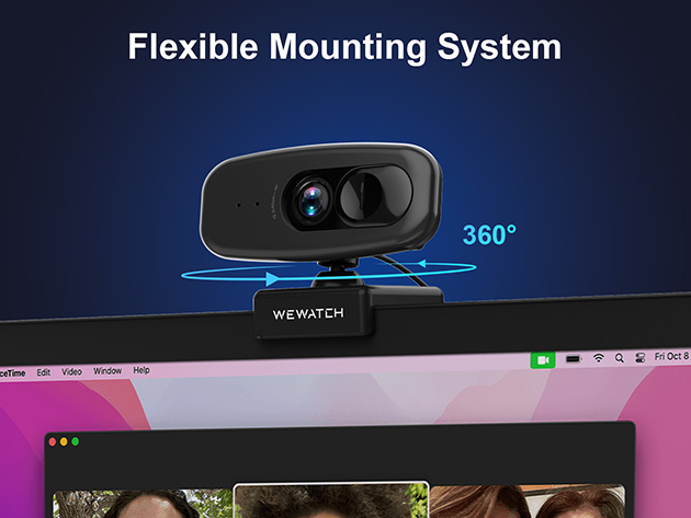 Wewatch PCF1 1080P Webcam with Microphone & Privacy Cover