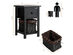 Costway Mini Night Stand 2 Layer 1 Drawer Bedside End Table Organizer Wood Basket Black