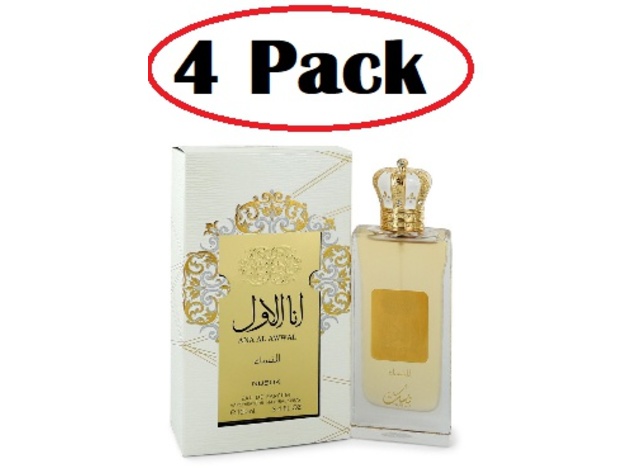 4 Pack of Ana Al Awwal by Nusuk Eau De Parfum Spray 3.4 oz