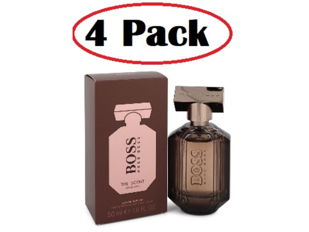 4 Pack of Boss The Scent Absolute by Hugo Boss Eau De Parfum Spray 1.6 oz