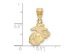 Sterling Silver 14k Yellow Gold Plated Small U.S. Marine Corps Pendant