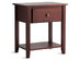 Costway Nightstand Beside Table Chest Sofa Table End Table Drawer Shelf - Brown