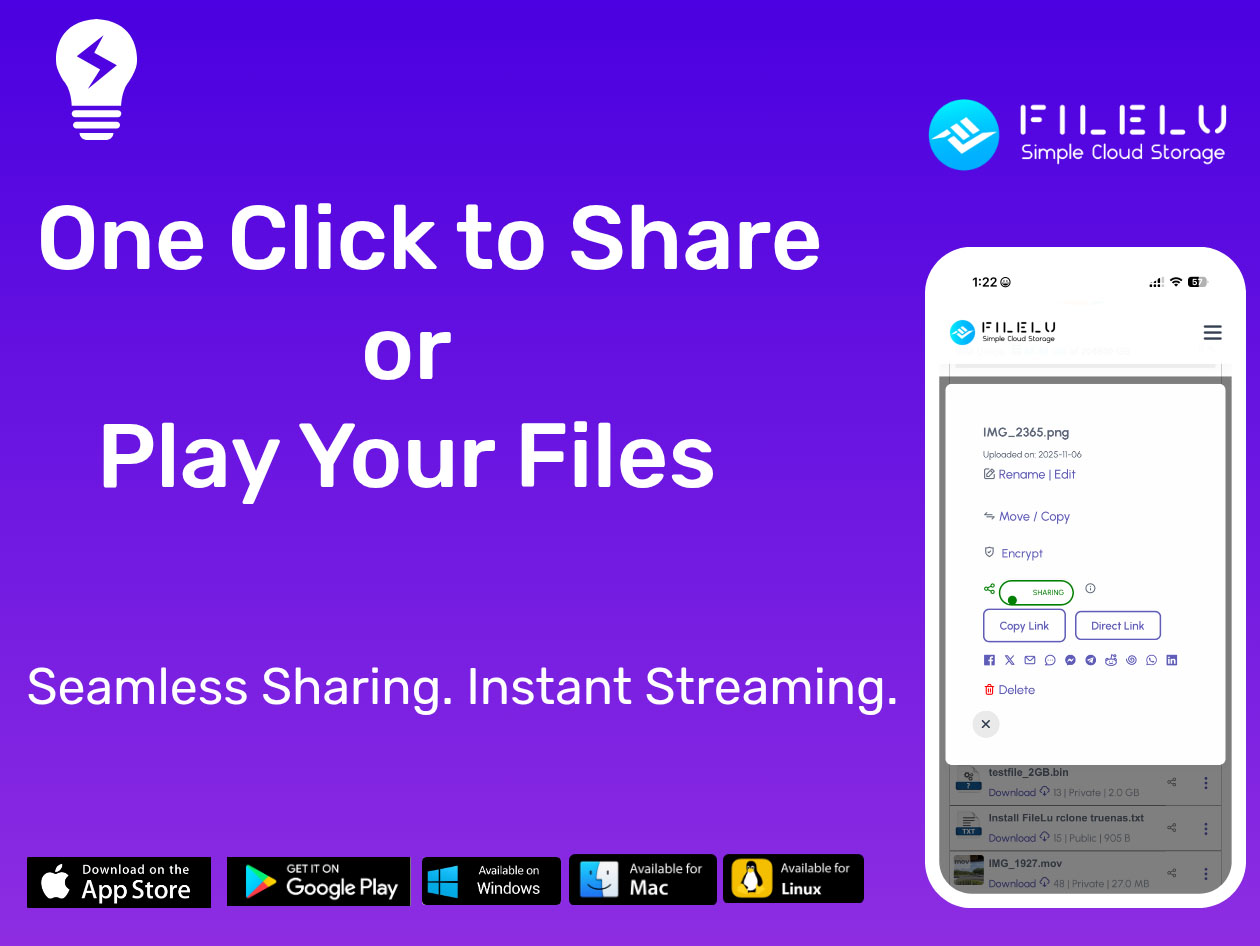 FileLu Cloud Storage Premium Plan: Lifetime Subscription