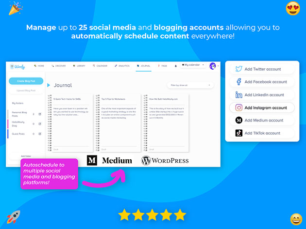 HelloWoofy™ Social Media Management: 2-Yr Subscription