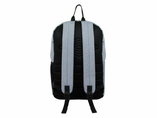 Umbro Kids' Backpack with Front Zip Pocket, Interior Laptop Sleeve and Organizer etc. 18 Inch, Gray/Black