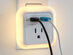 Travel USB Wall Charger with LED Nightlight: 3-Pack