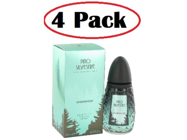 4 Pack of Pino Silvestre Underwood by Pino Silvestre Eau De Toilette Spray 4.2 oz