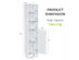 Costway Bathroom Storage Cabinet Tower Bath Cabinet Storage Shelving Display Cabinet - White