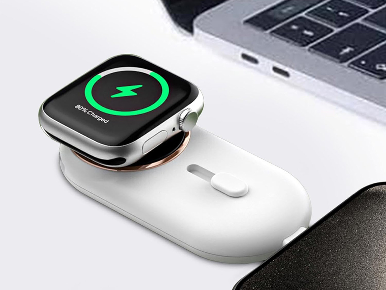 2000mAh Power Bank & Apple Watch Charger (White/2-Pack)