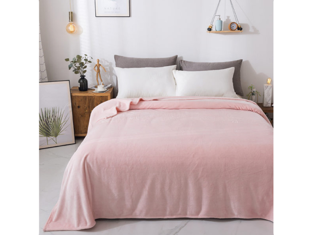 Style Basics Silky Soft Thick Plush Blanket (Pink/King)