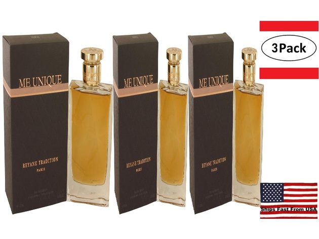 3 Pack Me Unique by Reyane Tradition Eau De Parfum Spray 3.3 oz for Men