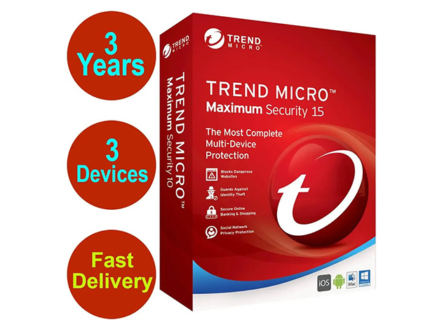 Trend Micro Maximum Security [1 Year for 3 Devices]