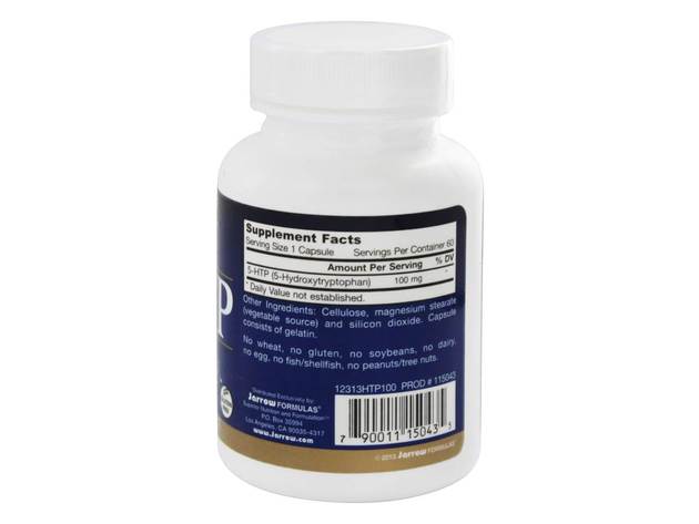 Jarrow Formulas - 5-HTP Serotonin Synthesis Support 100 mg. - 60 Vegetarian Capsules